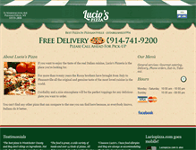 Tablet Screenshot of luciopizza.com